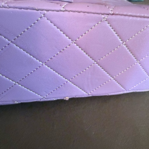 Source Unknown Quilted Shoulder Bag in Lilac with Gunmetal Chain - Picture 8 of 12